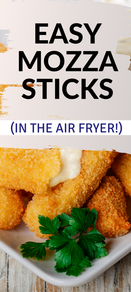 how long to cook mozzarella sticks in air fryer, plus recipes, pinterest image


